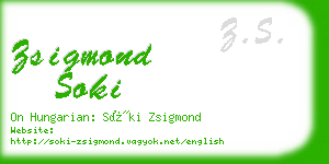 zsigmond soki business card